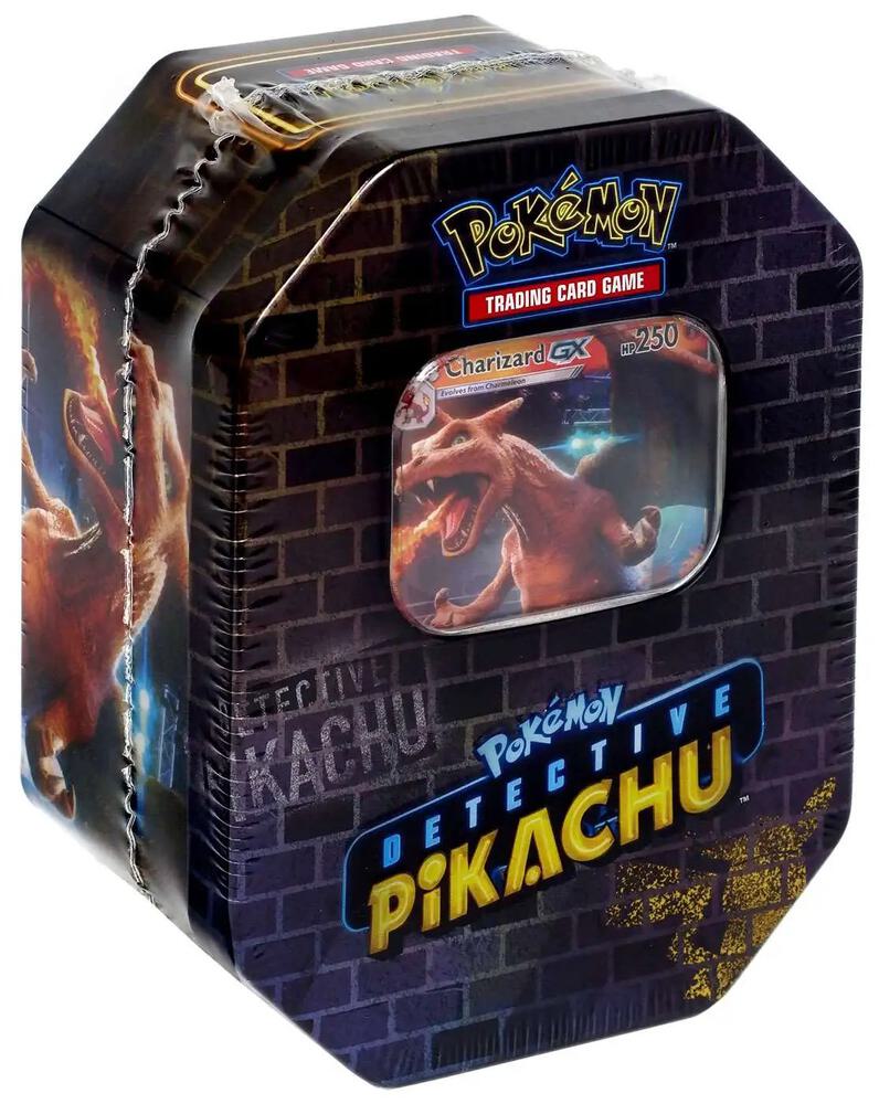 Pokemon TCG Detective Pikachu Detective Pikachu Tin Charizard trading card product