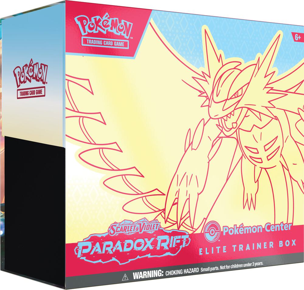 Pokemon TCG Paradox Rift Paradox Rift Pokemon Center Elite Trainer Box Exclusive Roaring Moon sealed box