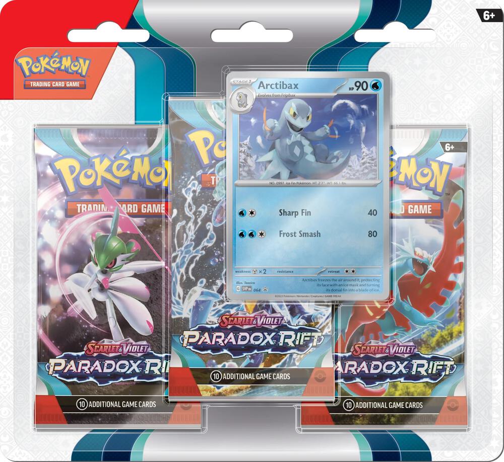 Pokemon TCG Paradox Rift Paradox Rift 3 Pack Blister Arctibax booster pack