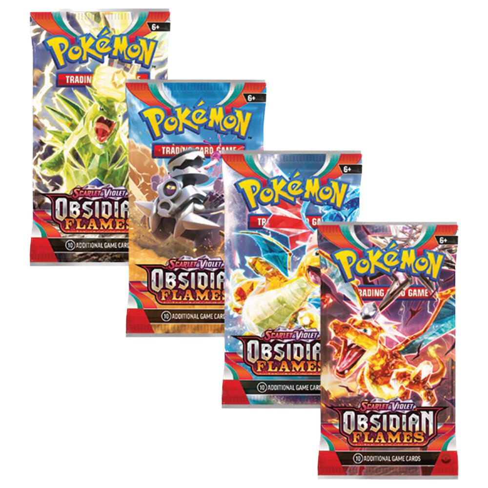 Pokemon TCG Obsidian Flames Obsidian Flames Booster Pack Art Bundle Set of 4 sealed box