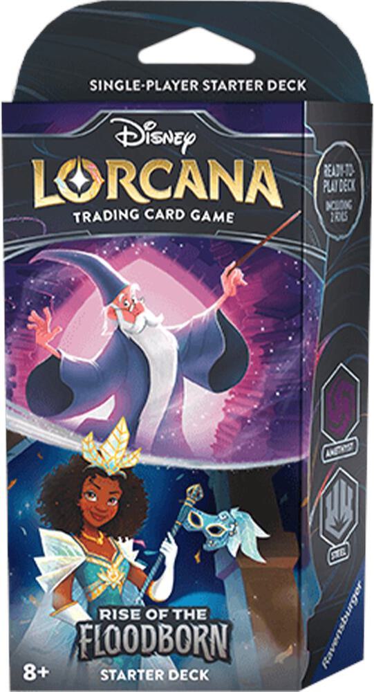 Disney Lorcana Rise of the Floodborn Rise of the Floodborn Starter Deck Amethyst and Steel deck product