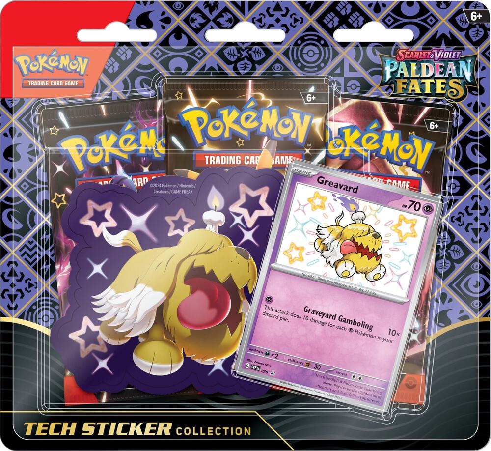 Pokemon TCG Paldean Fates Paldean Fates Tech Sticker Collection Greavard sealed box