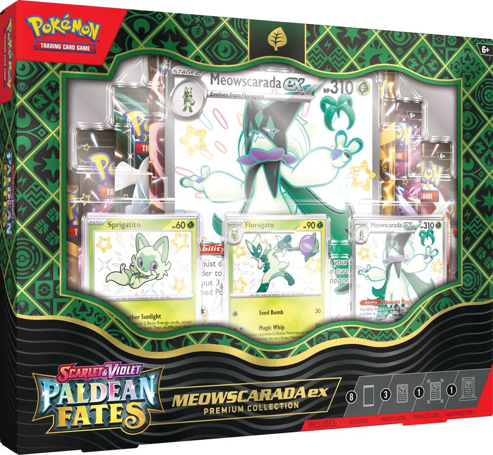 Pokemon TCG Paldean Fates Paldean Fates Premium Collection Meowscarada ex sealed box
