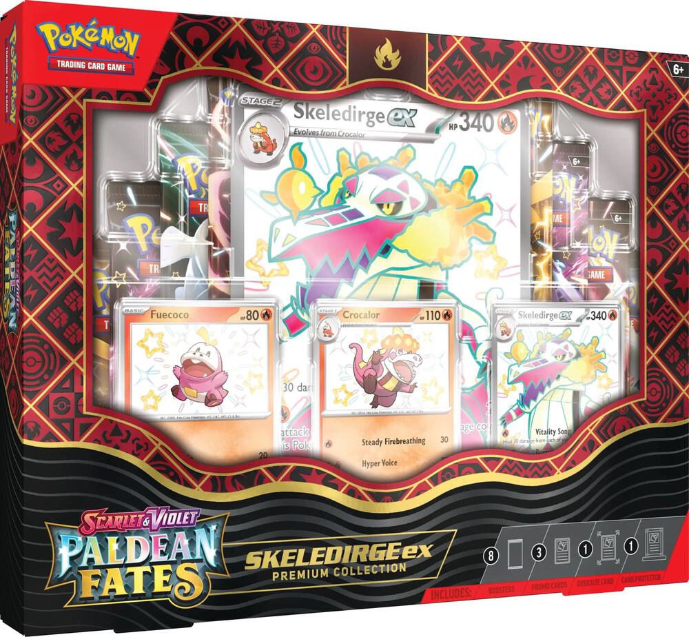 Pokemon TCG Paldean Fates Paldean Fates Premium Collection Skeledirge ex sealed box