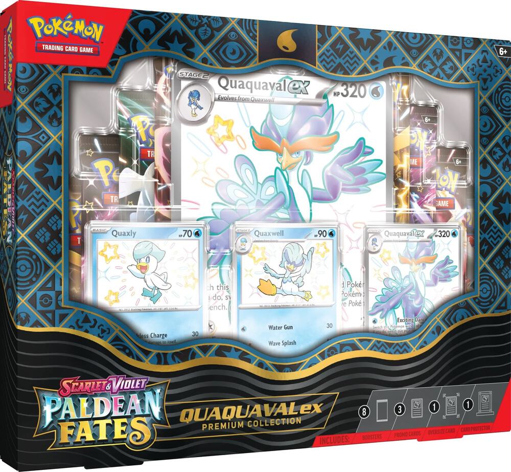 Pokemon TCG Paldean Fates Paldean Fates Premium Collection Quaquaval ex sealed box
