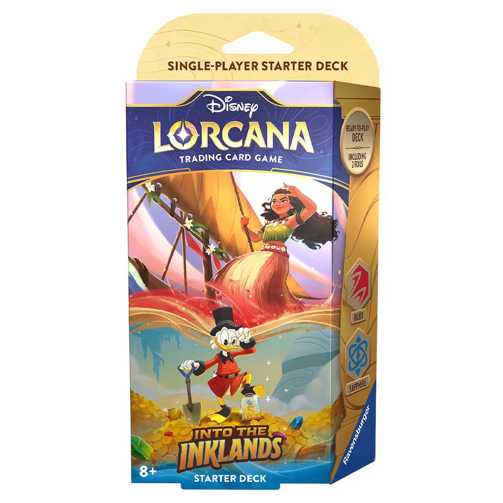 Disney Lorcana Into the Inklands Into the Inklands Starter Deck Ruby and Sapphire deck product