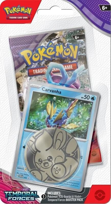 Pokemon TCG Temporal Forces Temporal Forces Single Pack Blister Carvanha booster pack