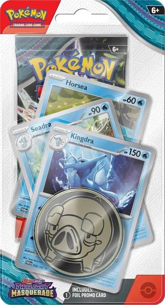 Pokemon TCG Twilight Masquerade Twilight Masquerade Premium Checklane Blister Horsea booster pack