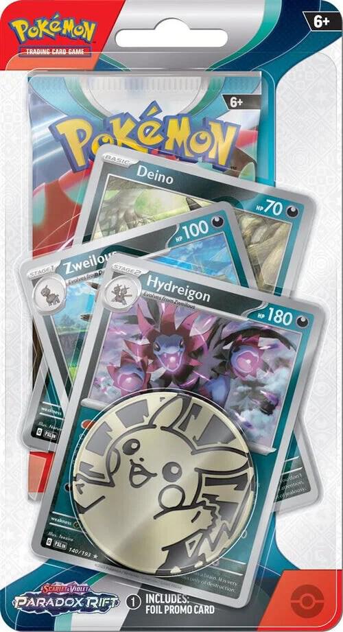 Pokemon TCG Paradox Rift Paradox Rift Premium Checklane Blister Hydreigon booster pack