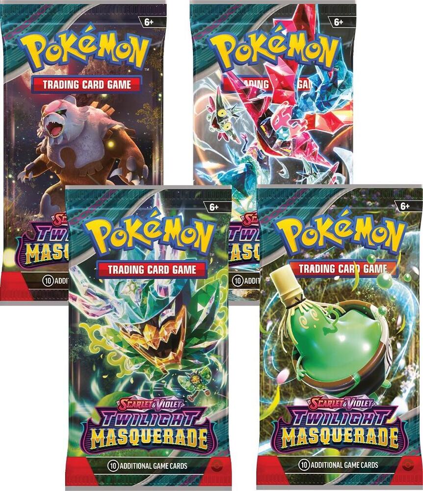 Pokemon TCG Twilight Masquerade Twilight Masquerade Booster Pack Art Bundle Set of 4 sealed box