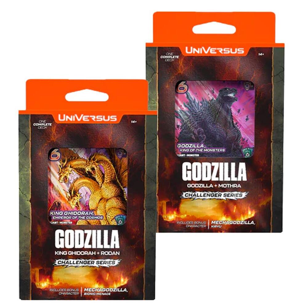 UniVersus Card Game Godzilla Godzilla Challenger Series Godzilla and King Ghidorah Deck Bundle Set of 2 sealed box