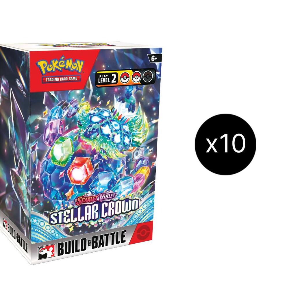 Pokemon TCG Stellar Crown Stellar Crown Build and Battle Box Set of 10 sealed box