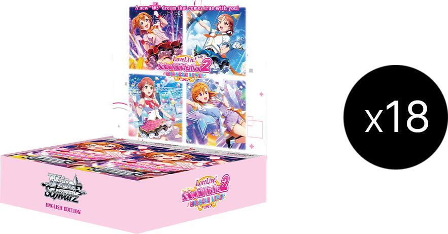 Weiss Schwarz Love Live School idol festival 2 MIRACLE LIVE Love Live School idol festival 2 MIRACLE LIVE Booster Box Case sealed box