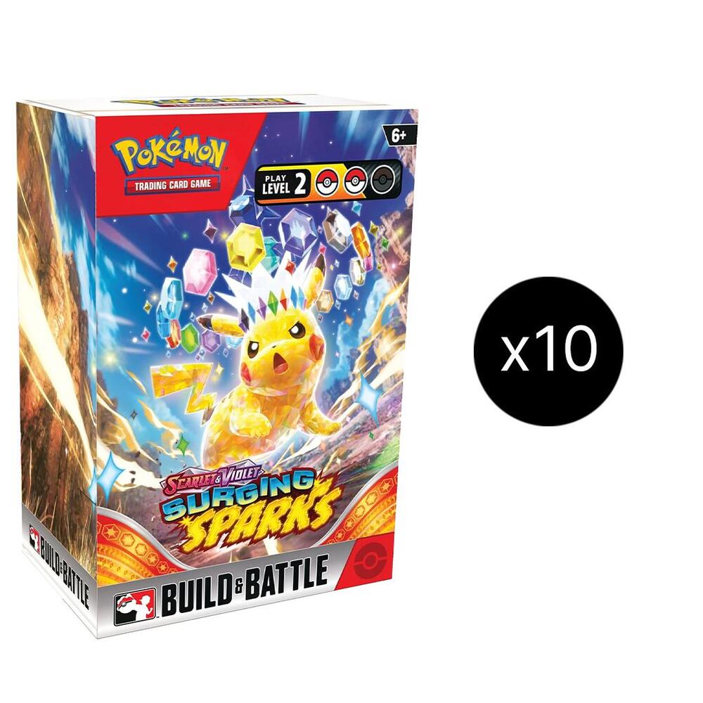 Pokemon TCG Surging Sparks Surging Sparks Build and Battle Box Display sealed box