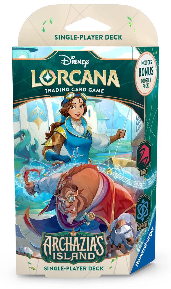 Disney Lorcana Archazias Island Archazias Island Starter Deck Ruby and Sapphire deck product