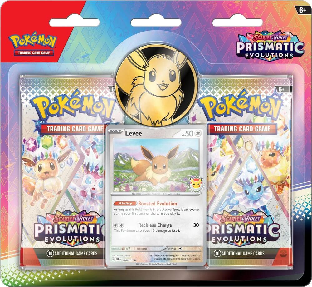 Pokemon TCG Prismatic Evolutions Prismatic Evolutions 2 Pack Blister Eevee booster pack