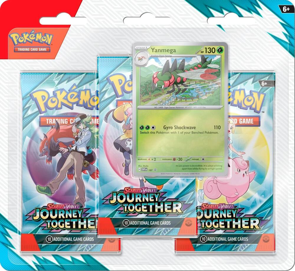 Pokemon TCG Journey Together Journey Together 3 Pack Blister Yanmega booster pack