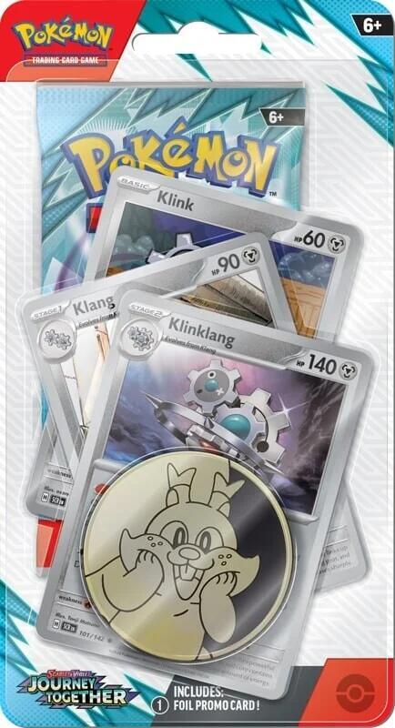 Pokemon TCG Journey Together Journey Together Premium Checklane Blister Klinklang booster pack