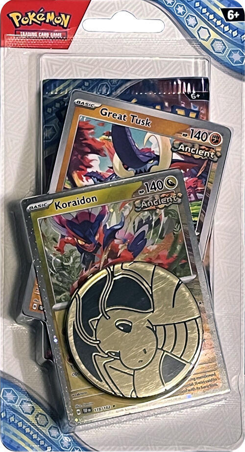 Pokemon TCG Stellar Crown Stellar Crown Premium Checklane Blister Koraidon booster pack