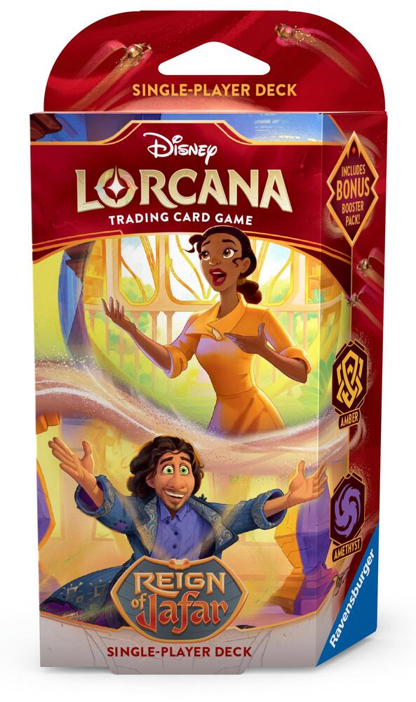 Disney Lorcana Reign of Jafar Reign of Jafar Starter Deck Amber and Amethyst deck product