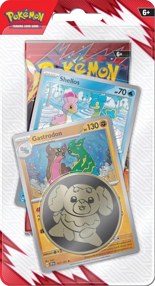 Pokemon TCG Destined Rivals Destined Rivals Premium Checklane Blister Gastrodon booster pack