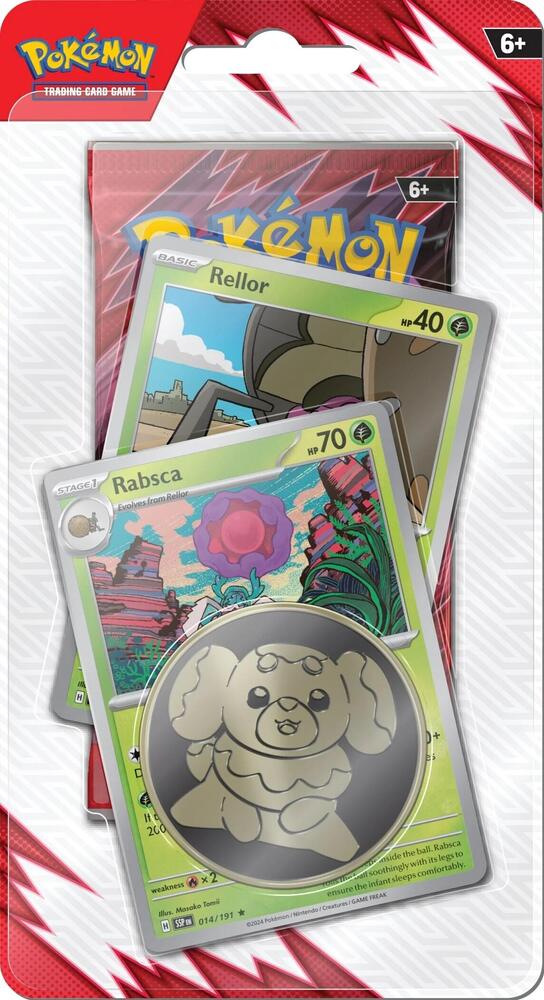 Pokemon TCG Destined Rivals Destined Rivals Premium Checklane Blister Rabsca booster pack