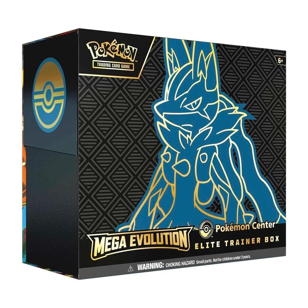 Pokemon TCG Mega Evolution Mega Evolution Pokemon Center Elite Trainer Box Exclusive Mega Lucario sealed box