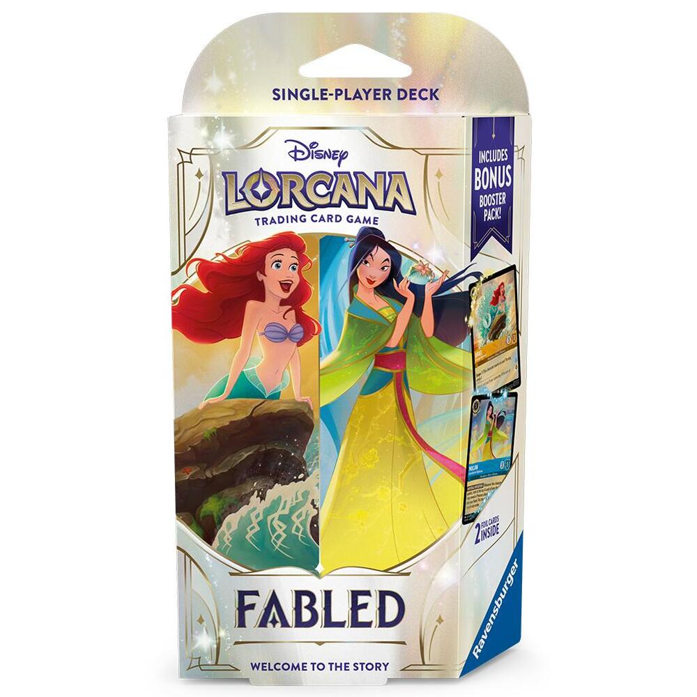 Disney Lorcana Fabled Fabled Starter Deck Amber and Sapphire deck product
