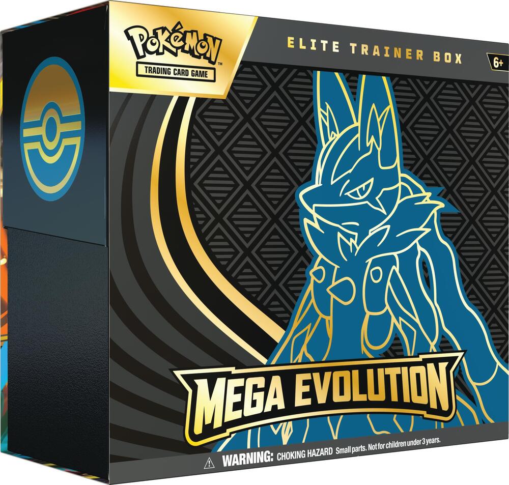 Pokemon TCG Mega Evolution Mega Evolution Elite Trainer Box Mega Lucario sealed box