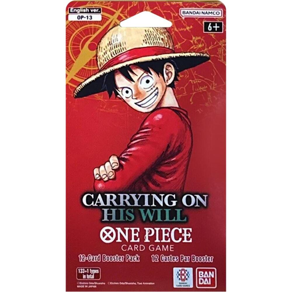 One Piece Card Game Carrying On His Will Carrying On His Will Sleeved Booster Pack booster pack