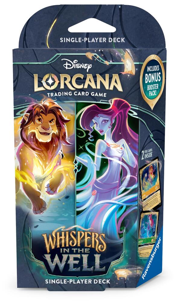 Disney Lorcana Whispers in the Well Whispers in the Well Starter Deck Amber and Emerald deck product