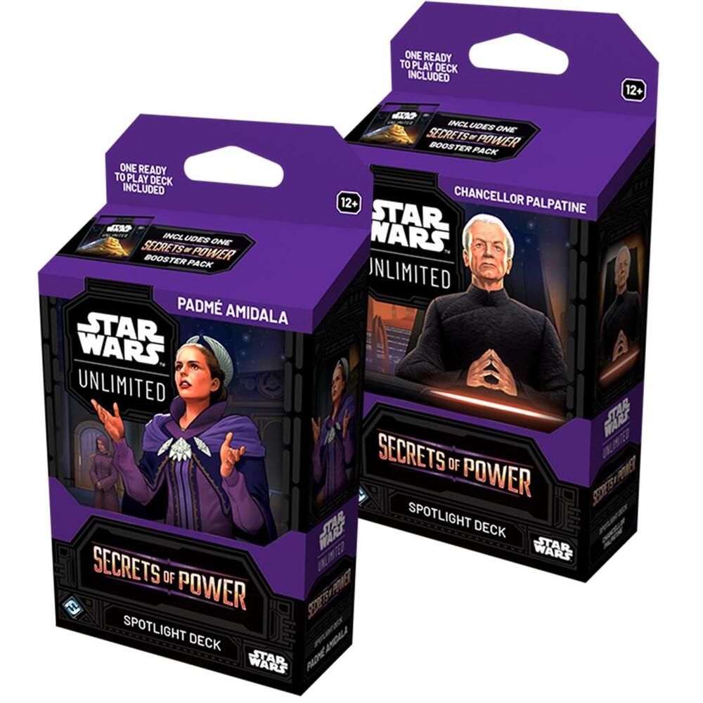 Star Wars Unlimited Secrets of Power Secrets of Power Spotlight Deck Pair Chancellor Palpatine and Padme Amidala deck product
