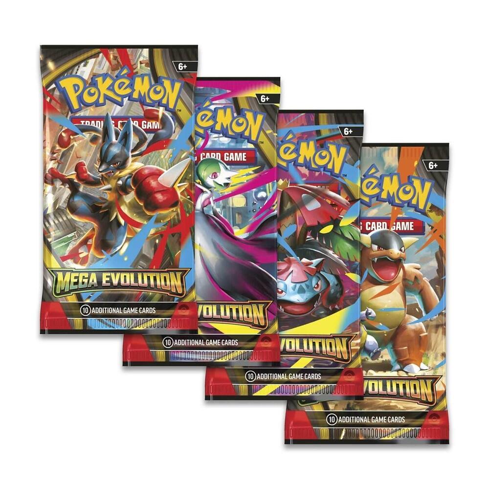 Pokemon TCG Mega Evolution Mega Evolution Booster Pack Art Bundle Set of 4 sealed box