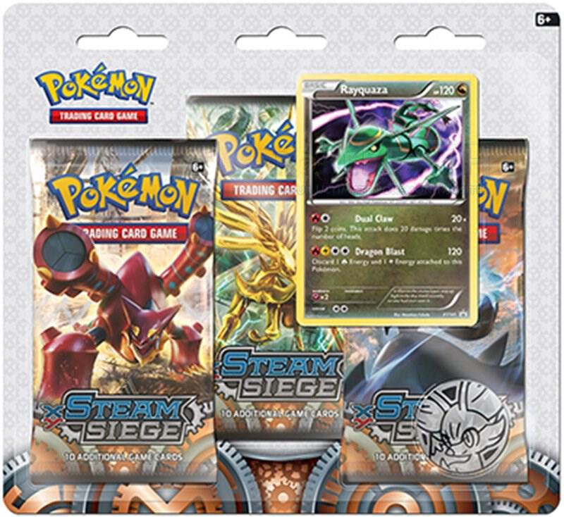 Pokemon TCG Steam Siege Steam Siege 3 Pack Blister Rayquaza booster pack
