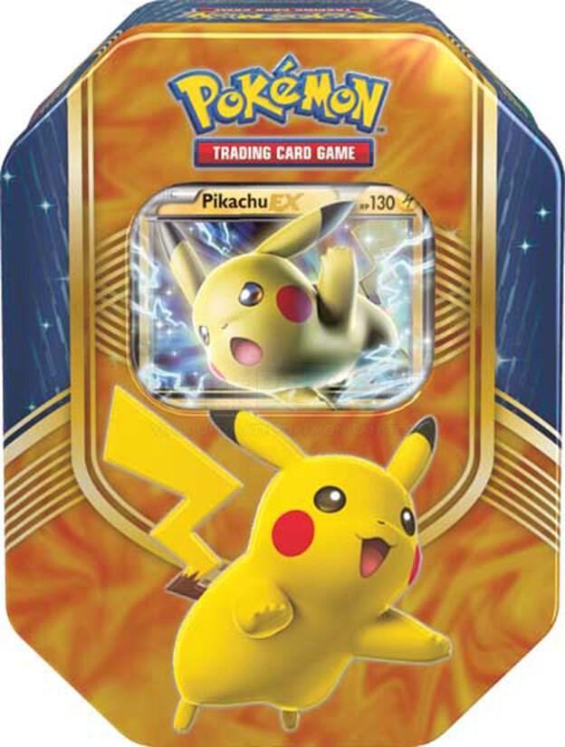 Pokemon TCG Steam Siege Steam Siege Battle Heart Tin Pikachu EX trading card product