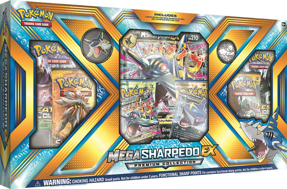 Pokemon TCG Sun and Moon Sun and Moon Mega Sharpedo EX Premium Collection sealed box