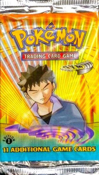 Pokemon TCG Gym Heroes Gym Heroes Booster Pack 1st Edition booster pack