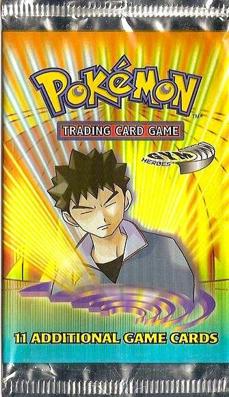 Pokemon TCG Gym Heroes Gym Heroes Booster Pack Unlimited Edition booster pack