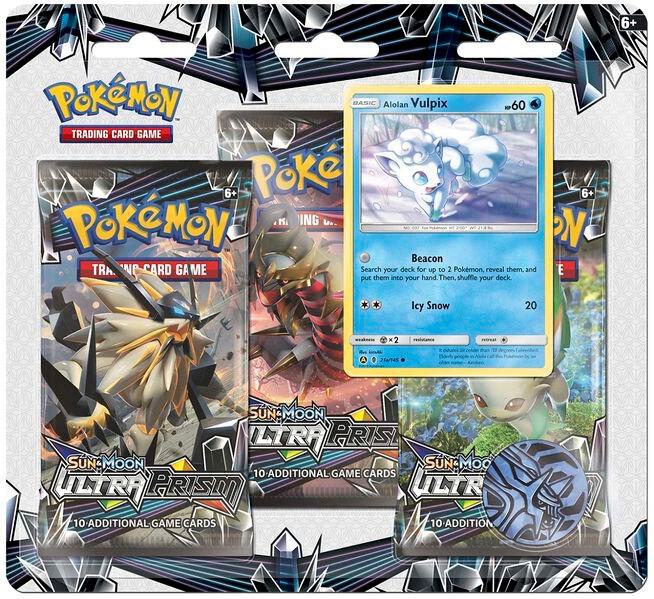 Pokemon TCG Ultra Prism Ultra Prism 3 Pack Blister Alolan Vulpix booster pack