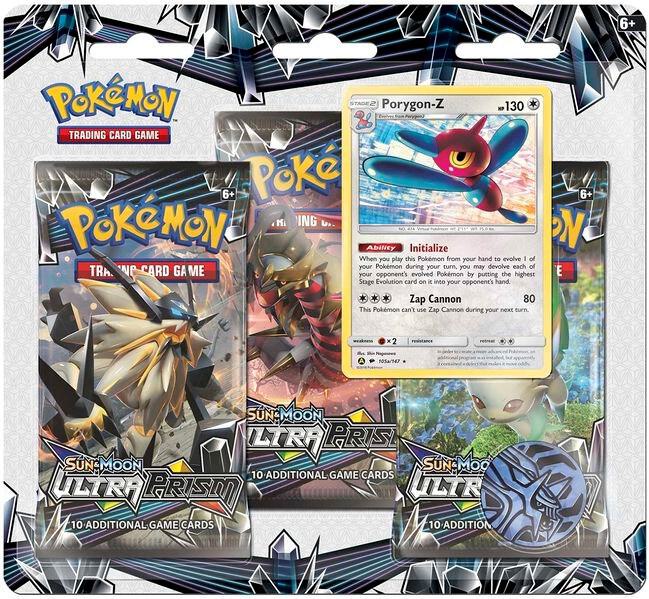 Pokemon TCG Ultra Prism Ultra Prism 3 Pack Blister Porygon Z booster pack