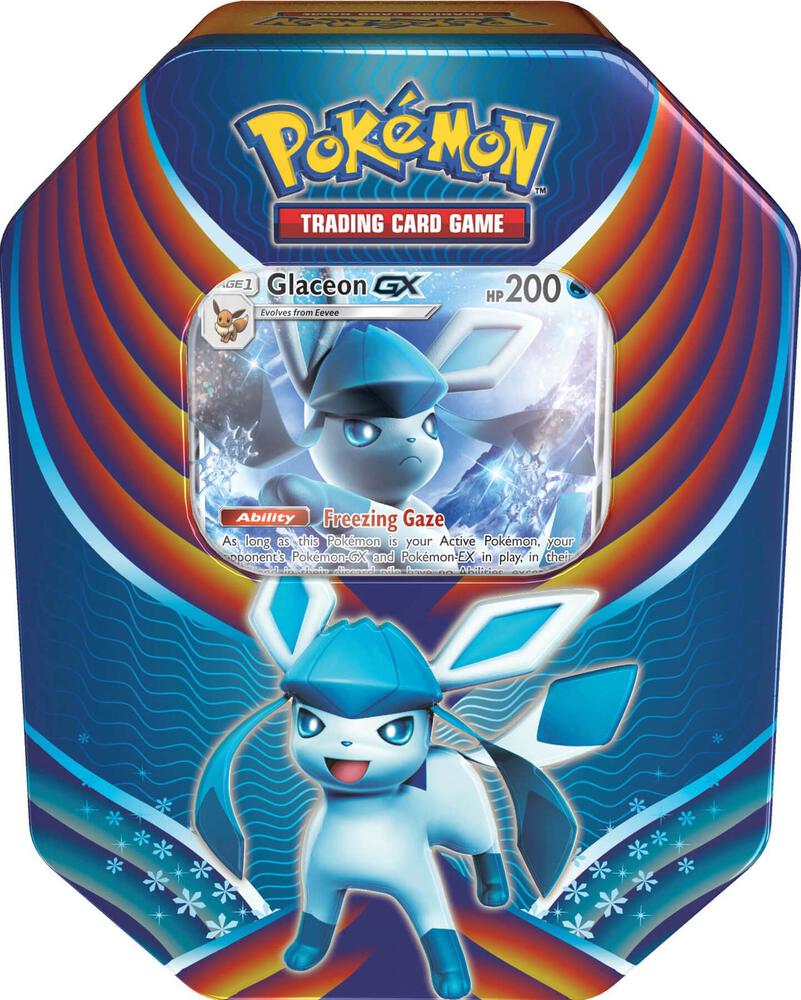 Pokemon TCG Celestial Storm Celestial Storm Evolution Celebration Tin Glaceon GX trading card product