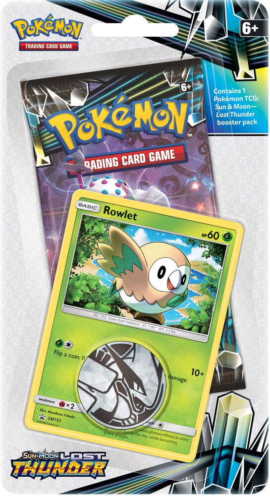 Pokemon TCG Lost Thunder Lost Thunder Single Pack Blister Rowlett booster pack