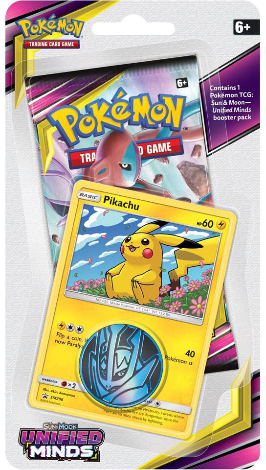 Pokemon TCG Unified Minds Unified Minds Single Pack Blister Pikachu booster pack