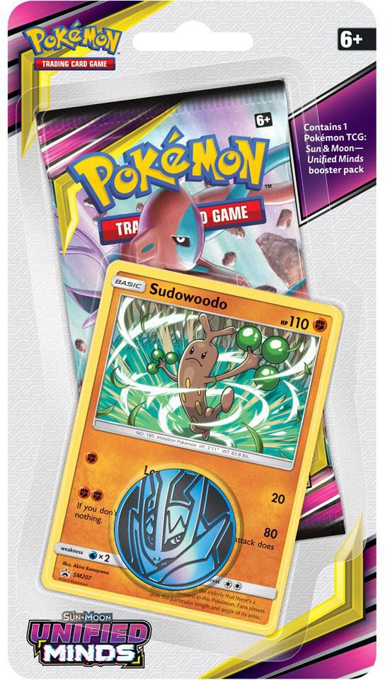 Pokemon TCG Unified Minds Unified Minds Single Pack Blister Sudowoodo booster pack