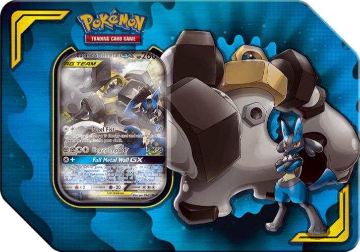 Pokemon TCG Unified Minds Unified Minds Power Partnership Tin Lucario and Melmetal GX trading card product
