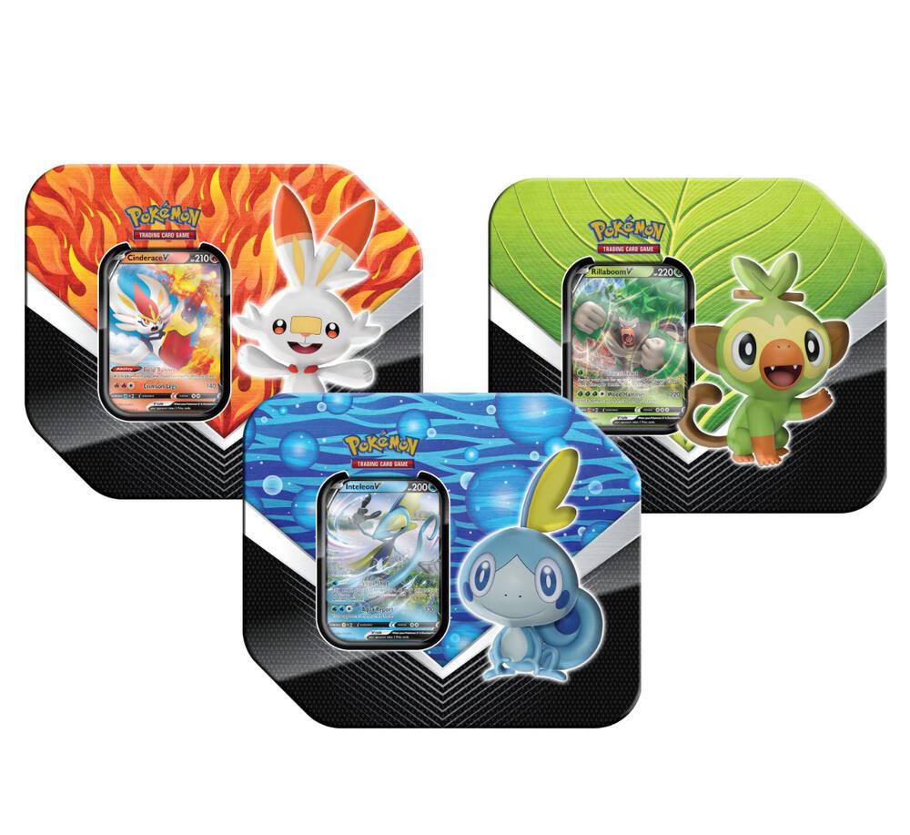 Pokemon TCG Sword and Shield Sword and Shield Galar Partners Tin Set of 3 trading card product