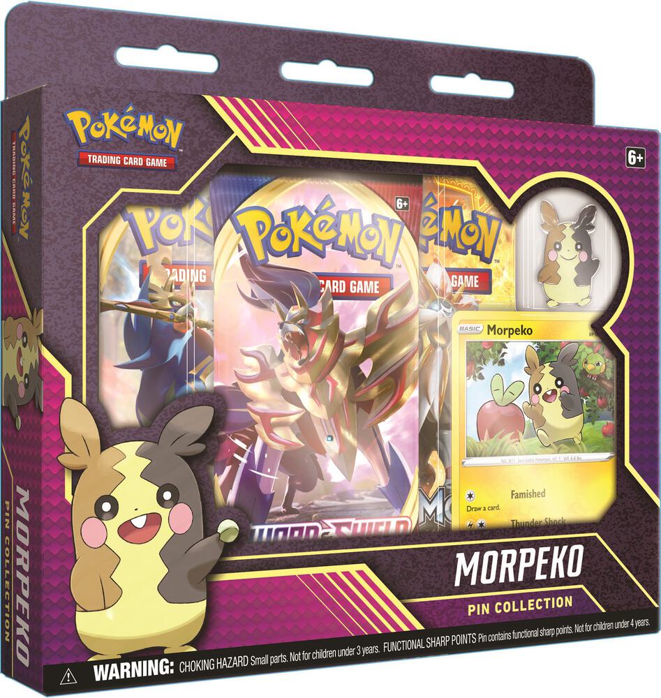 Pokemon TCG Sword and Shield Sword and Shield Morpeko Pin Collection sealed box