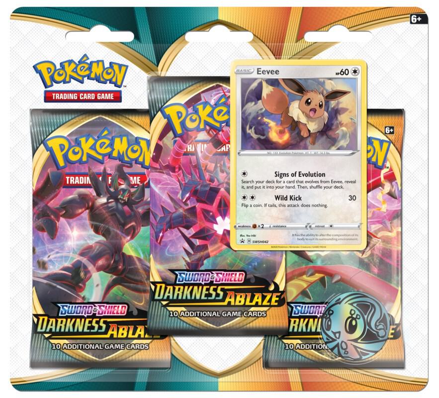 Pokemon TCG Darkness Ablaze Darkness Ablaze 3 Pack Blister Eevee booster pack
