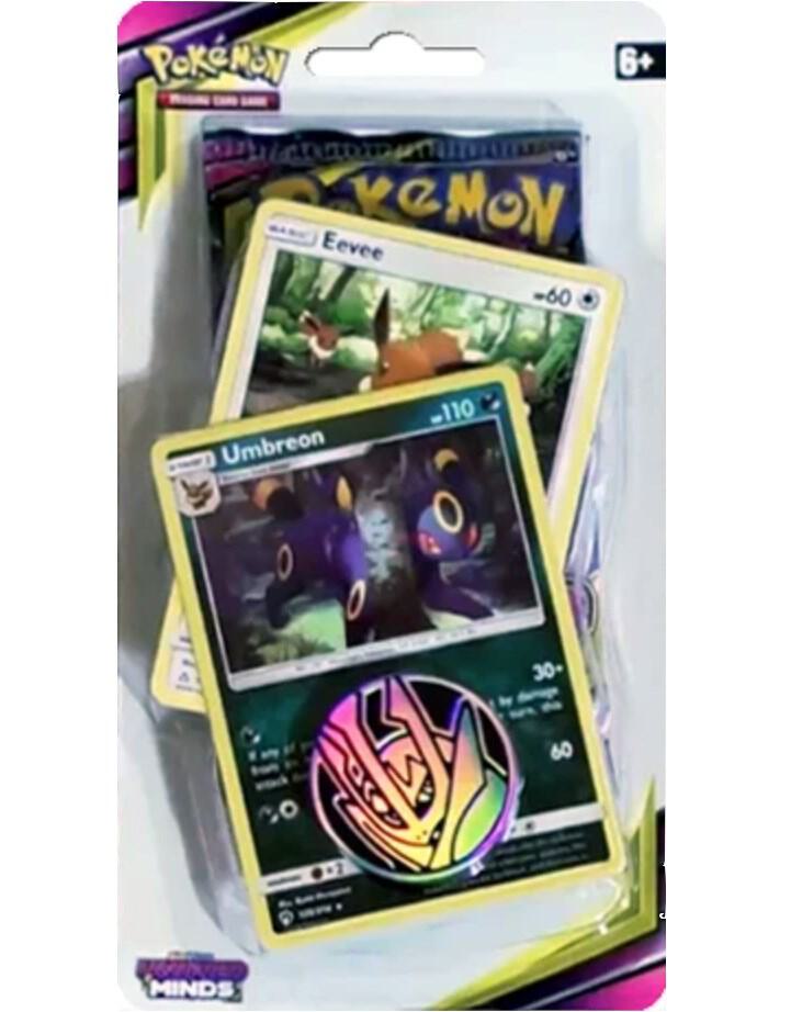 Pokemon TCG Unified Minds Unified Minds Premium Checklane Blister Umbreon booster pack