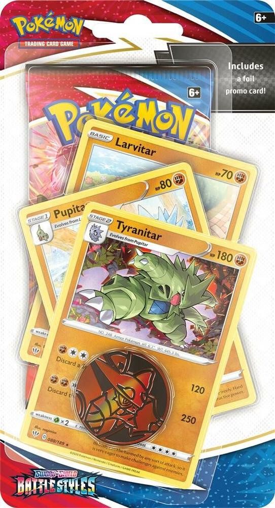 Pokemon TCG Battle Styles Battle Styles Premium Checklane Blister Tyranitar booster pack